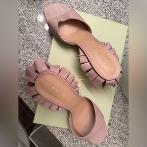 Andrea Wazen Nude Mule Heels